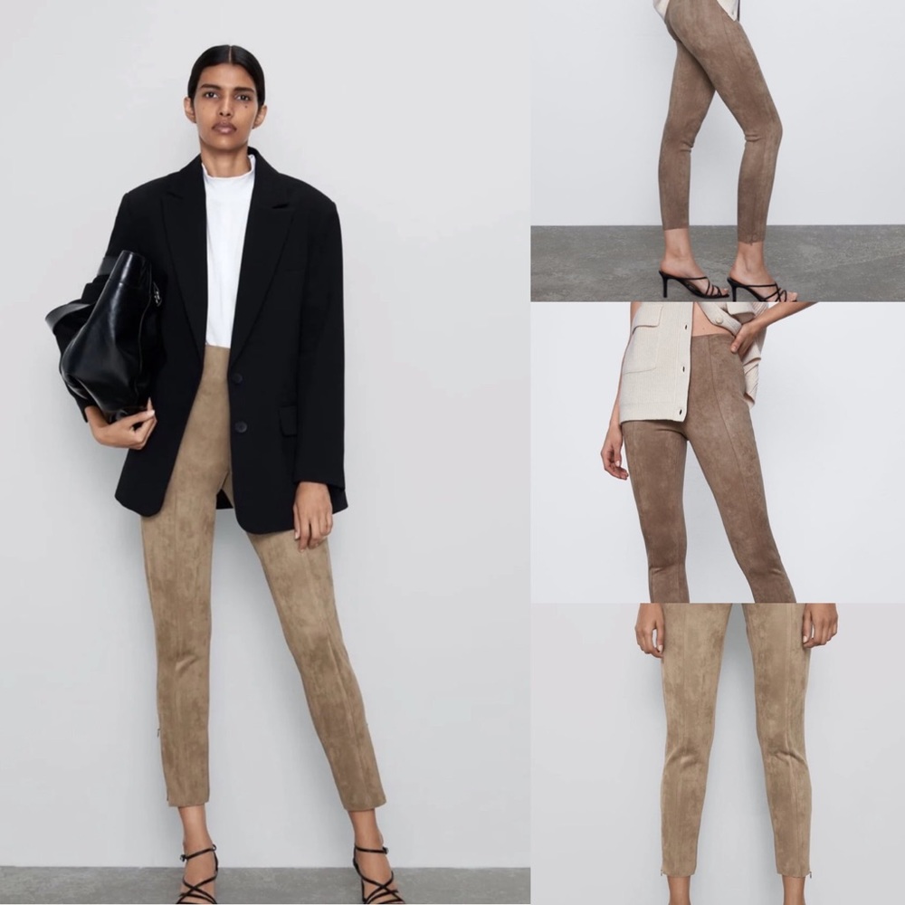Zara Faux Suede Pants